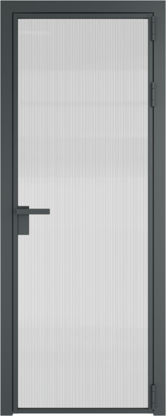 Алюминиевая дверь Profil Doors 1 AG Серая ночь Мору осветленное