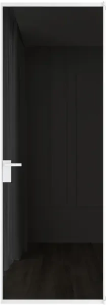 Алюминиевая дверь Profil Doors 1AT Вайт Черное тонированное