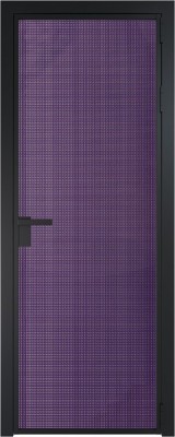 Алюминиевая дверь Profil Doors 1 AG Черный матовый RAL9005 Кризет Фиолетовый