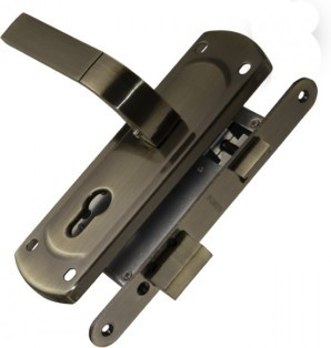 Корпус замка Punto (Пунто) с ручкой LOCKSET25.ORION.5558-1 (KIT P25 5558 ORION) AB бронза