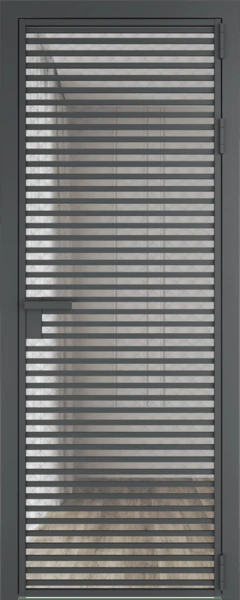 Алюминиевая дверь Profil Doors 12 AG Серая ночь Ромб серебро