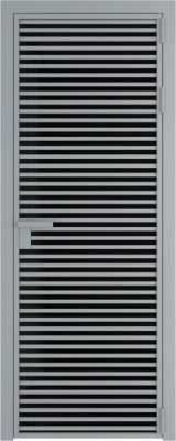 Алюминиевая дверь Profil Doors 12 AG Серебро Черный триплекс