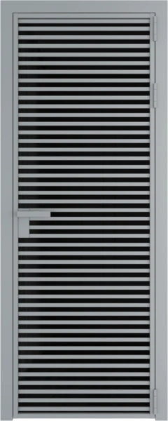 Алюминиевая дверь Profil Doors 12 AG Серебро Черный триплекс