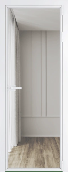 Алюминиевая дверь Profil Doors 1AX Вайт Прозрачное