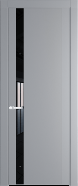 Межкомнатная дверь Profil Doors 1.2 P Lacobel Черный лак Смоки (RAL 870-02)