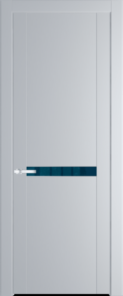 Межкомнатная дверь Profil Doors 1.4 P Зеркало синее Лайт Грей (RAL 870-01)