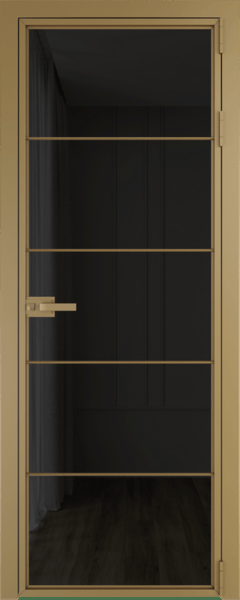 Алюминиевая дверь Profil Doors 5AX Золото Черное тонированное