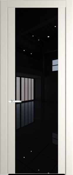 Межкомнатная дверь Profil Doors 1.7 P Lacobel Черный лак Перламутр белый
