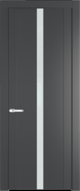 Межкомнатная дверь Profil Doors 1.8 P Белый лак Графит (Pantone 425С)