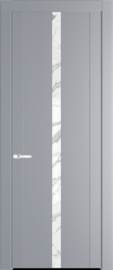 Межкомнатная дверь Profil Doors 1.8 P Нефи белый узор серебро Смоки (RAL 870-02)