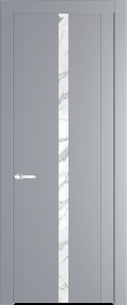 Межкомнатная дверь Profil Doors 1.8 P Нефи белый узор серебро Смоки (RAL 870-02)