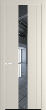 Межкомнатная дверь Profil Doors 1.9 P Зеркало Кремовая Магнолия (RAL 120-04)