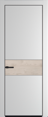 Межкомнатная дверь Profil Doors 17 PE Lacobel Белый лак Крем Вайт (RAL 120-02) Черный матовый RAL9005 Каштан светлый