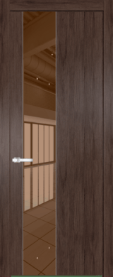 Межкомнатная дверь Profil Doors 19 NW Зеркало Bronza Дуб Тобакко