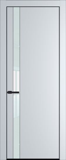 18PA Черный матовый RAL9005 стекло Lacobel Белый лак