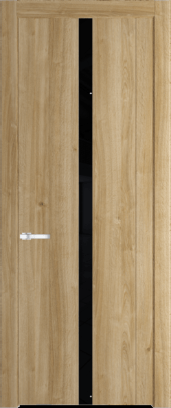 Межкомнатная дверь Profil Doors 1.8 N Lacobel Черный лак Дуб Карамель