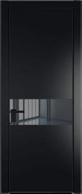 Межкомнатная дверь Profil Doors 17 PA Черный матовый RAL9005 Зеркало Grey Блэк