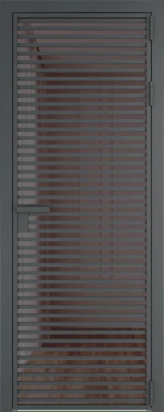 Алюминиевая дверь Profil Doors 12 AG Серая ночь Золотистая бронза