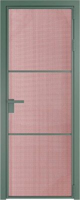 Алюминиевая дверь Profil Doors 13 AG Зеленый воск Кризет Розовый
