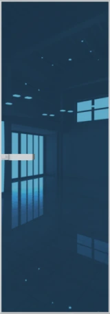 Алюминиевая дверь Profil Doors 1AGN Вайт Зеркало Blue