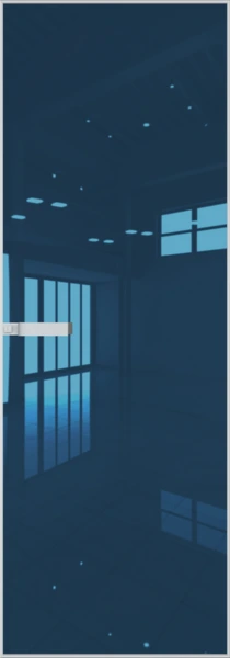 Алюминиевая дверь Profil Doors 1AGN Вайт Зеркало Blue