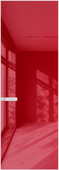 Алюминиевая дверь Profil Doors 1AGN ГЛЯНЕЦ Вайт Красный лак