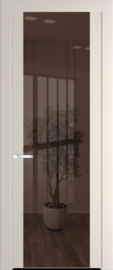 Межкомнатная дверь Profil Doors 1.7 P Зеркало бронзовое Кремовая Магнолия (RAL 120-04)