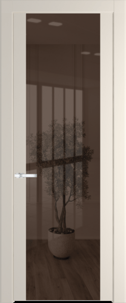 Межкомнатная дверь Profil Doors 1.7 P Зеркало бронзовое Кремовая Магнолия (RAL 120-04)