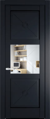 Межкомнатная дверь Profil Doors 1.4.2 PM Прозрачное Нэви Блу (RAL 7016)