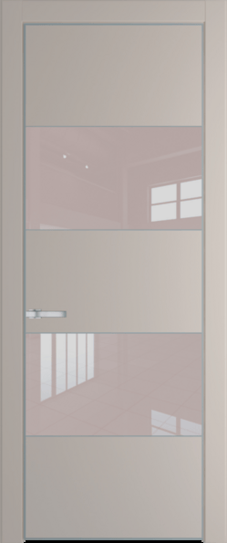 Межкомнатная дверь Profil Doors 22 PA Серебро Lacobel Перламутровый лак Сэнд