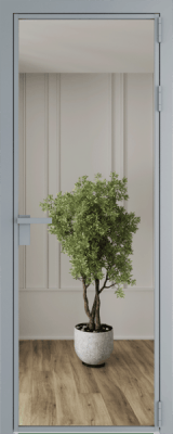 Алюминиевая дверь Profil Doors 1 AG Серебро Зеркало