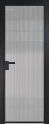 Алюминиевая дверь Profil Doors 1 AG Черный матовый Мору осветленное