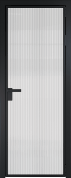 Алюминиевая дверь Profil Doors 1 AG Черный матовый Мору осветленное