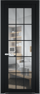Межкомнатная дверь Profil Doors 1.1.2 (p.15) Прозрачное Блэк