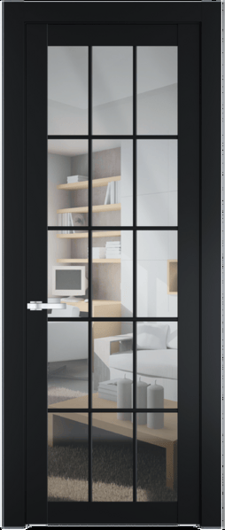 Межкомнатная дверь Profil Doors 1.1.2 (p.15) Прозрачное Блэк