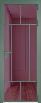 Алюминиевая дверь Profil Doors 10 AG Зеленый воск Фиолетовое шпион