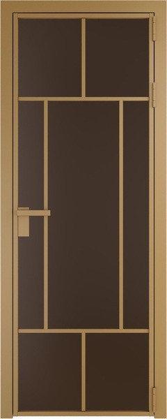 Алюминиевая дверь Profil Doors 10 AG Золото Монохром шоколад