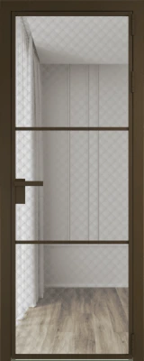 Алюминиевая дверь Profil Doors 13 AG Деорэ Ромб серебро