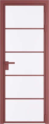 Алюминиевая дверь Profil Doors 14 AG Красный антрацит Монохром белый просветленный