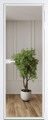 Алюминиевая дверь Profil Doors 1AX Вайт Зеркало