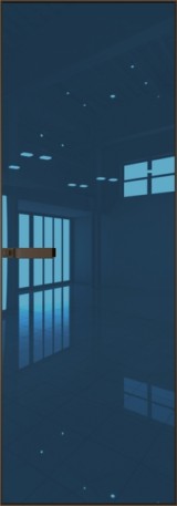 Алюминиевая дверь Profil Doors 1AGN Деорэ Зеркало Blue