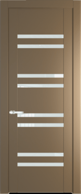 Межкомнатная дверь Profil Doors 1.6 P Белый триплекс Перламутр золото