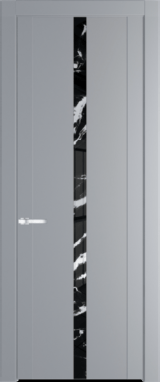 Межкомнатная дверь Profil Doors 1.8 P Нефи черный узор серебро Смоки (RAL 870-02)