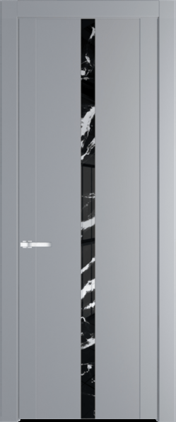 Межкомнатная дверь Profil Doors 1.8 P Нефи черный узор серебро Смоки (RAL 870-02)