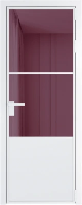 Алюминиевая дверь Profil Doors 20 AG Вайт Фиолетовое шпион