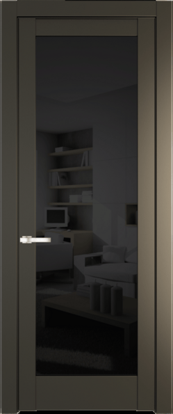 Межкомнатная дверь Profil Doors 4.1.2 PD Перламутр бронза Черное тонированное