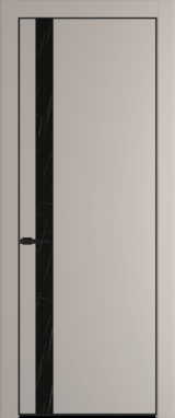 Межкомнатная дверь Profil Doors 18 PA Черный матовый RAL9005 Неро мрамор Сэнд