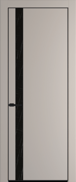 Межкомнатная дверь Profil Doors 18 PA Черный матовый RAL9005 Неро мрамор Сэнд