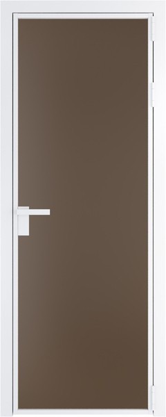 Алюминиевая дверь Profil Doors 1 AG Вайт Монохром гляссе