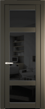 Межкомнатная дверь Profil Doors 1.3.2 PD Черное тонированное Перламутр бронза